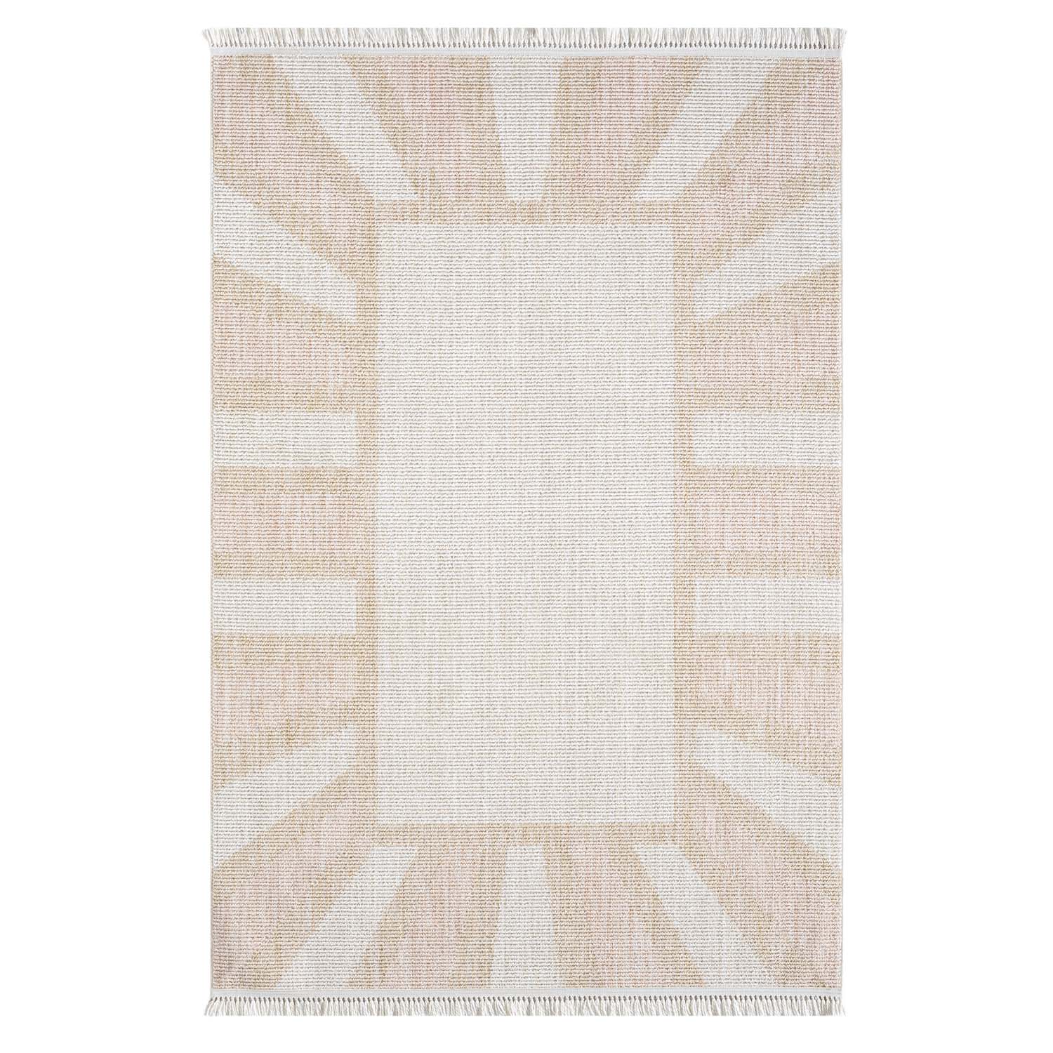 Tapis Sunny laineux à franges - Crème et Rose – STUDIO DECO