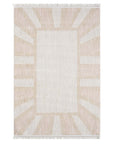 Tapis Sunny laineux à franges - Crème et Rose – STUDIO DECO