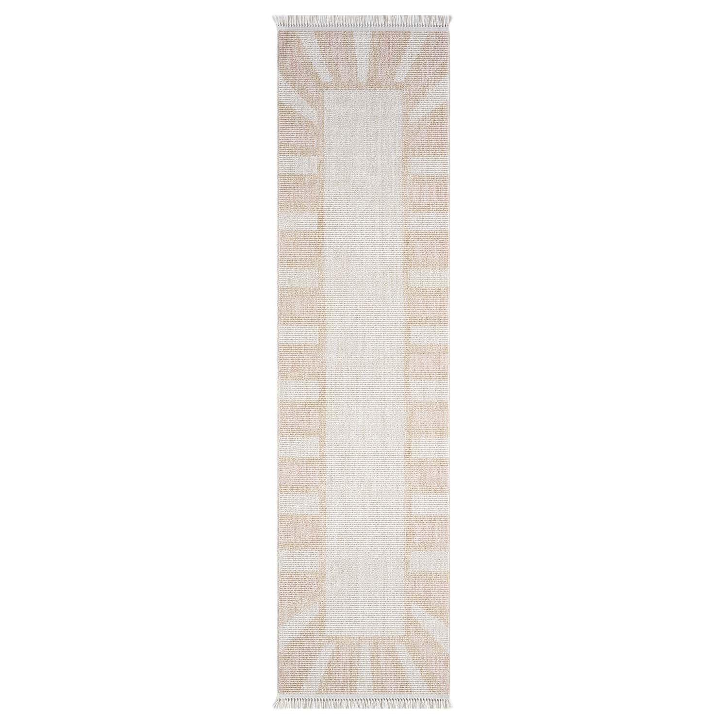Tapis Sunny laineux à franges - Crème et Rose – STUDIO DECO