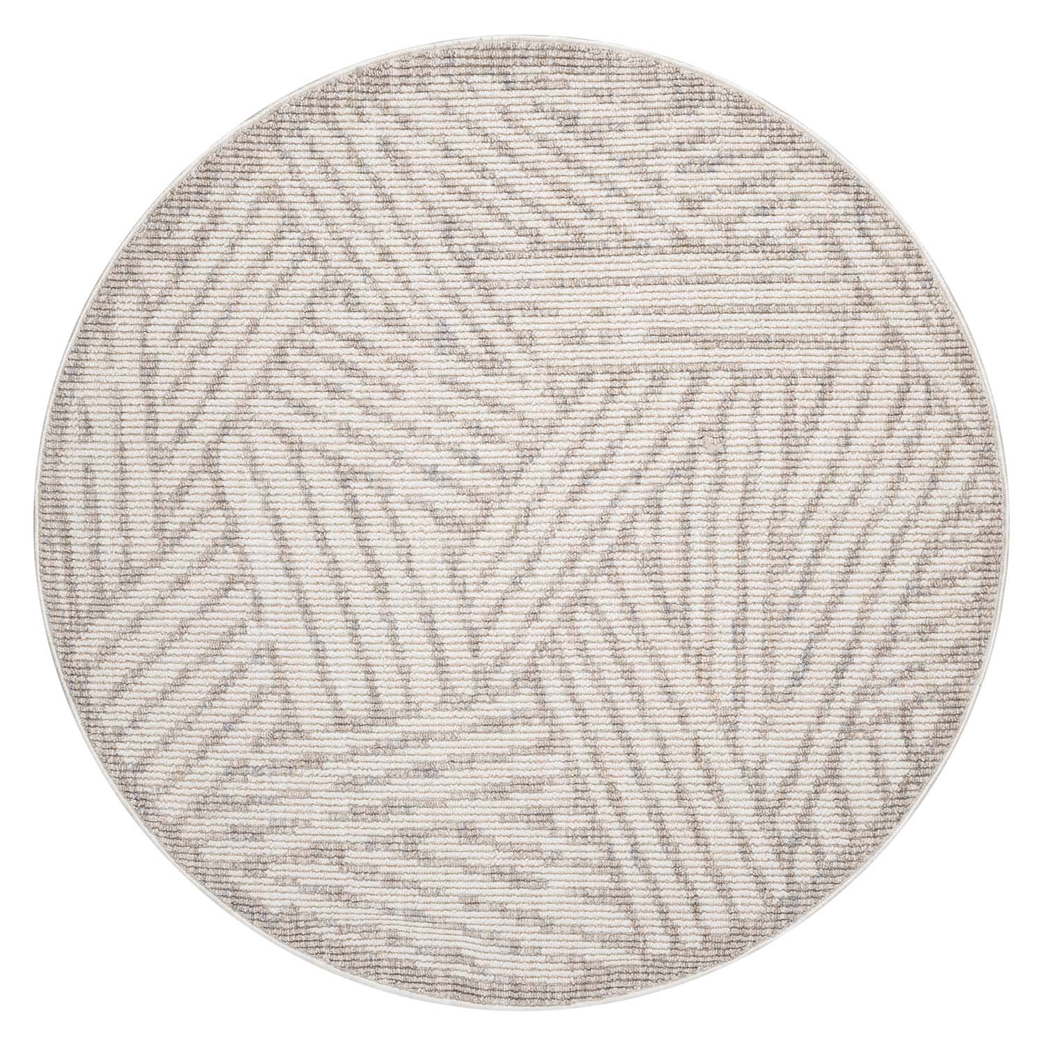 Tapis Tarza Rond à textures - Beige – STUDIO DECO