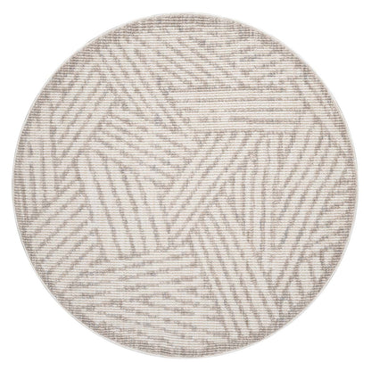 Tapis Tarza Rond à textures - Beige