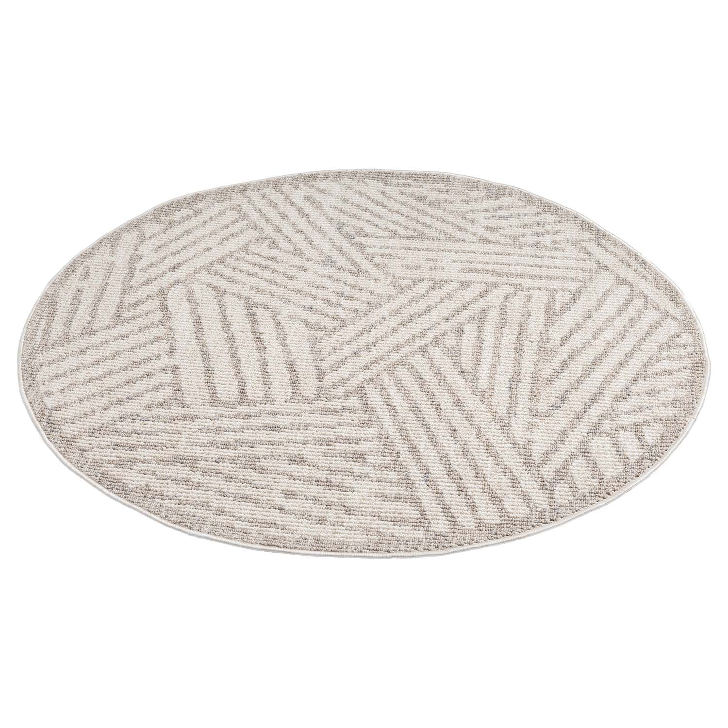 Tapis Tarza Rond à textures - Beige – STUDIO DECO