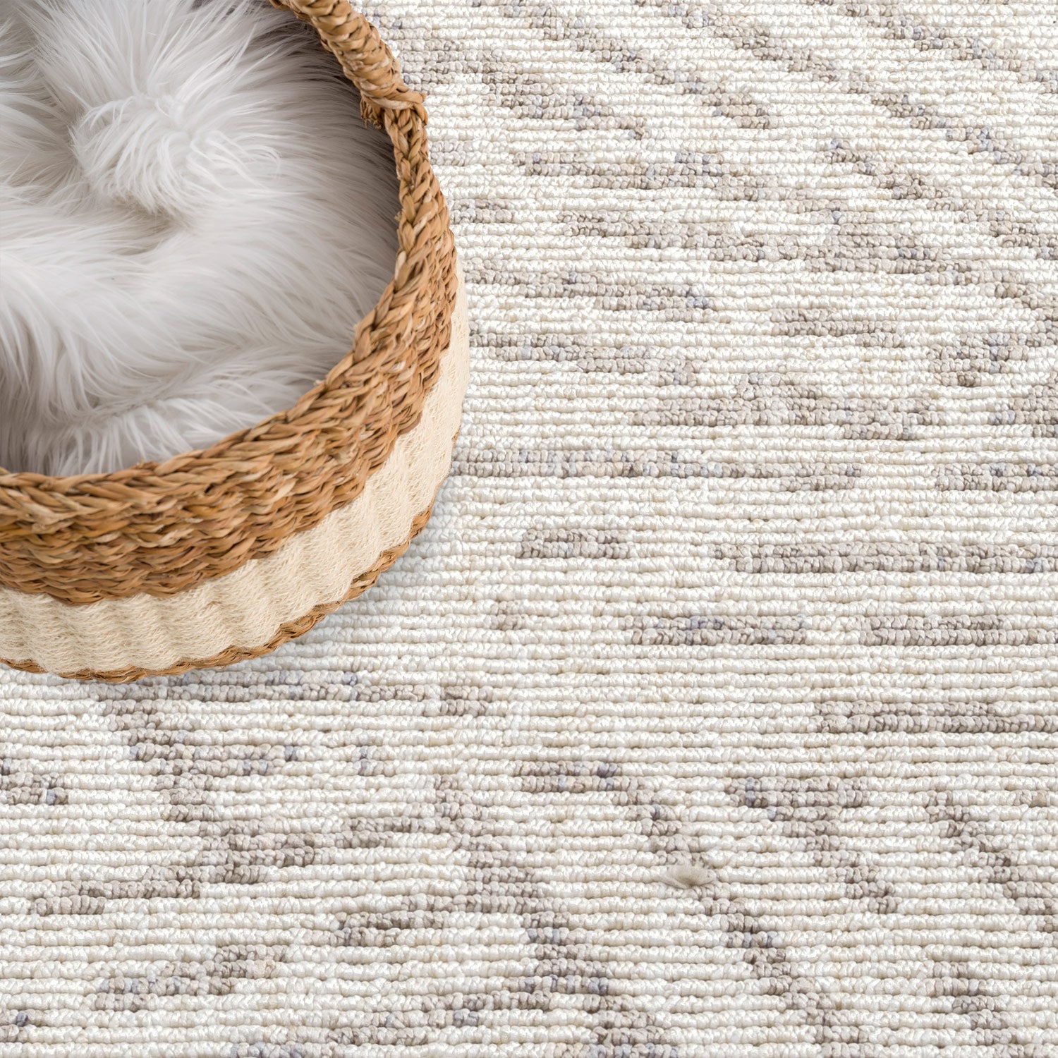 Tapis Tarza texture à franges - Beige – STUDIO DECO