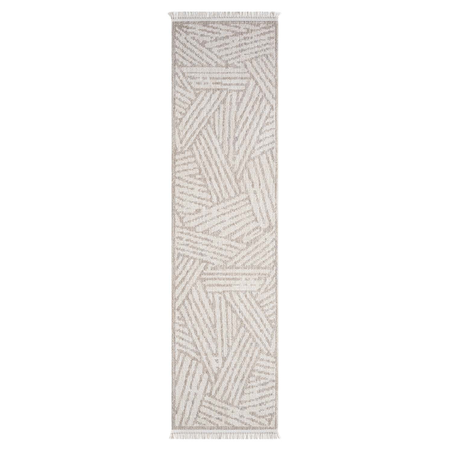 Tapis Tarza texture à franges - Beige – STUDIO DECO