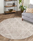 Tapis Rond Berbère à texture - Beige – STUDIO DECO