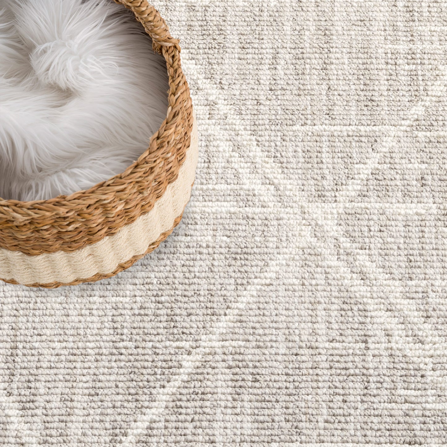 Tapis Berbère texture à franges - Beige