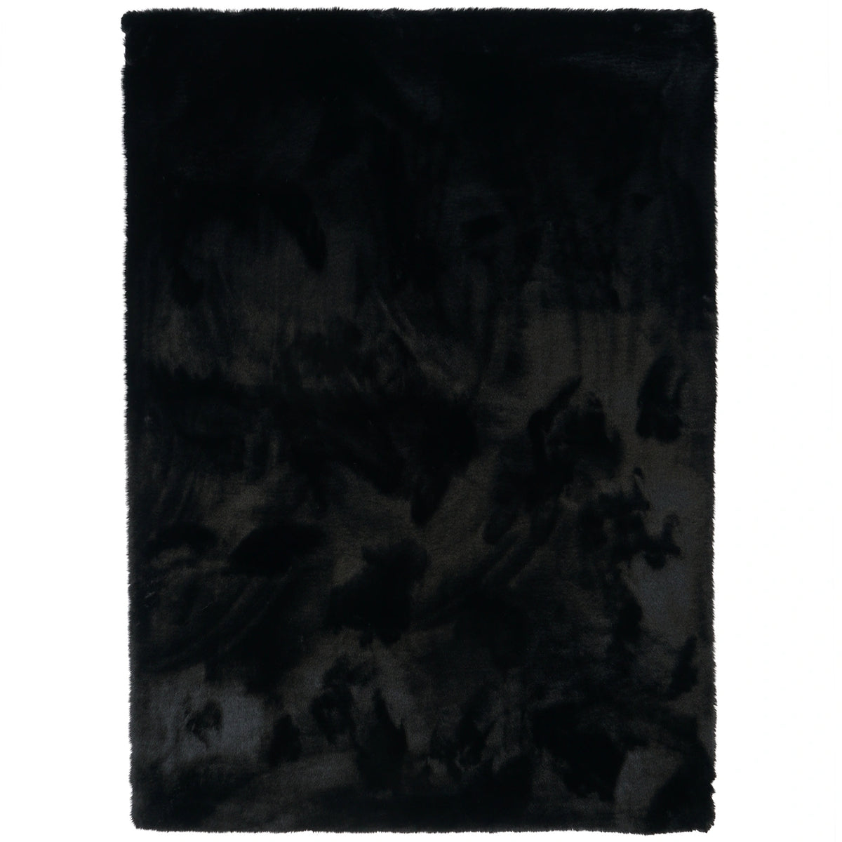 Tapis à poils long ultra-doux Noir
