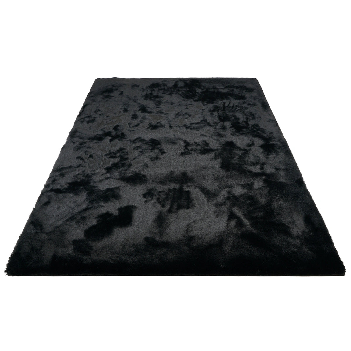 Tapis à poils long ultra-doux Noir