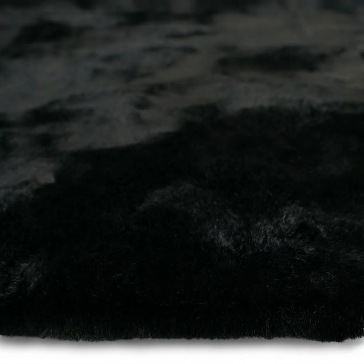 Tapis à poils long ultra-doux Noir