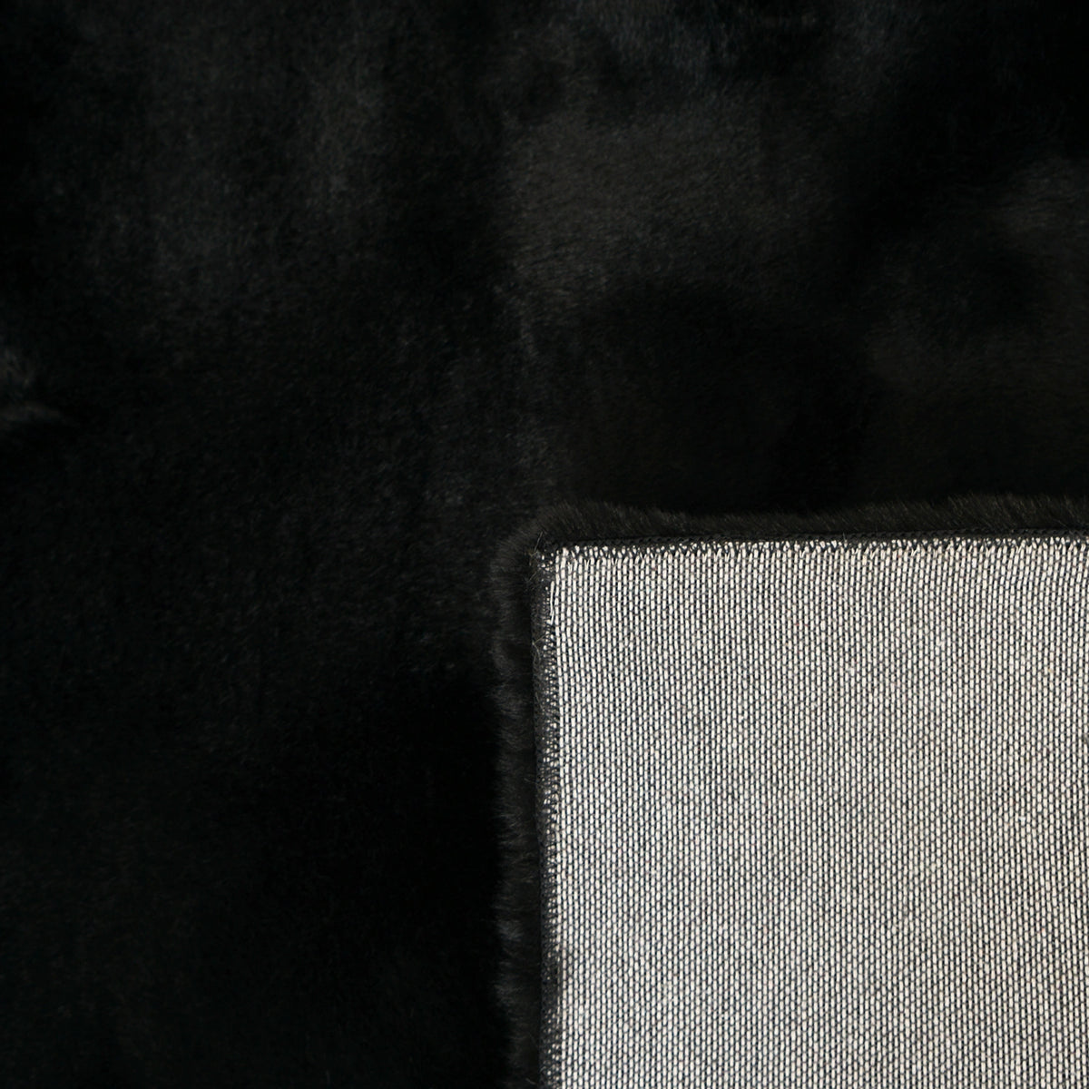 Tapis à poils long ultra-doux Noir