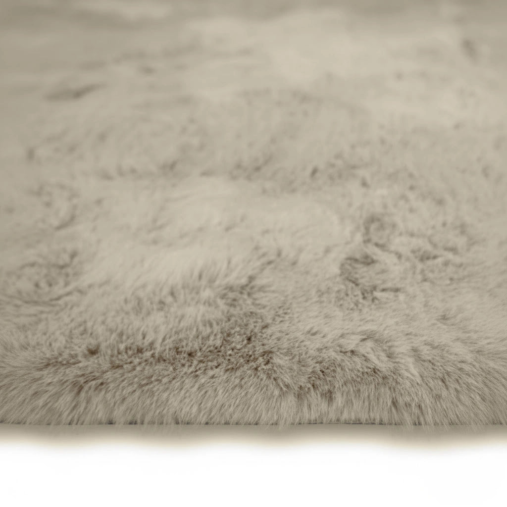 Tapis à poils long ultra-doux Greige
