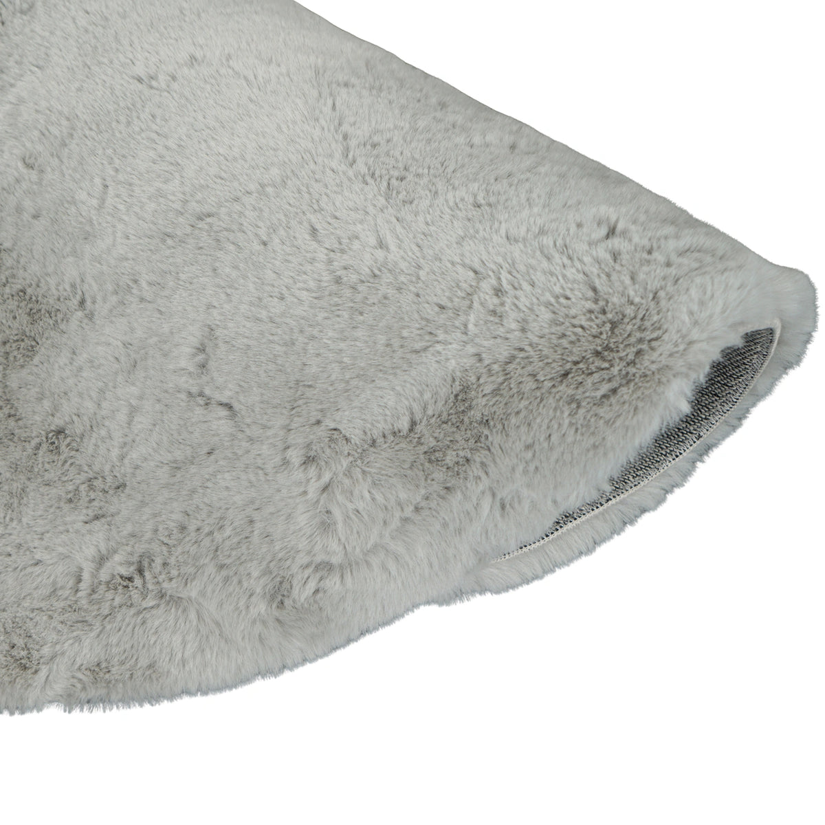Tapis Rond à poils long ultra-doux Gris