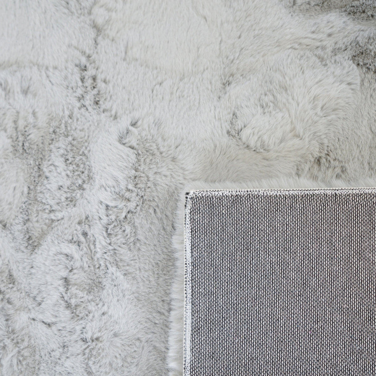 Tapis à poils long ultra-doux Gris