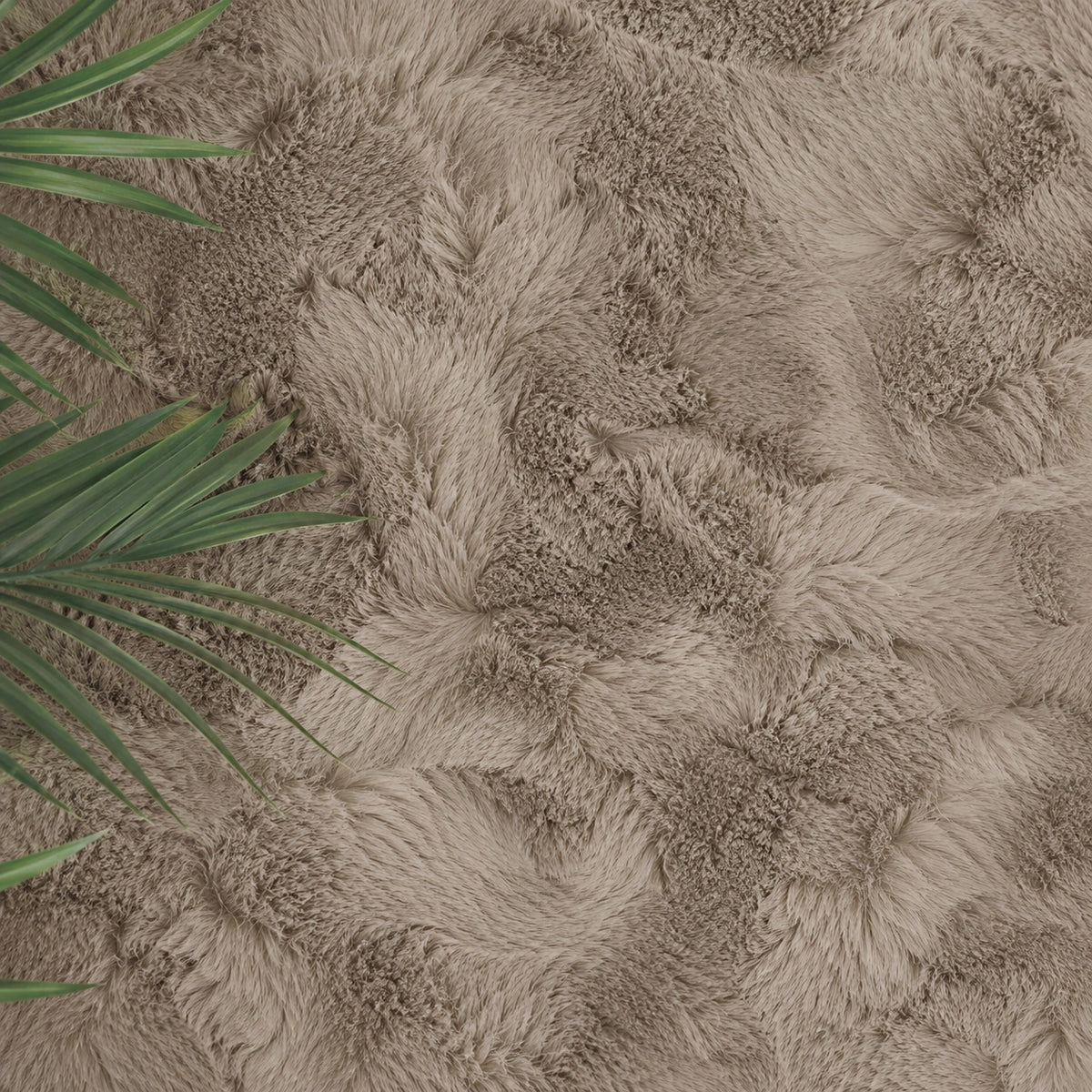 Tapis à poils long ultra-doux Taupe Clair