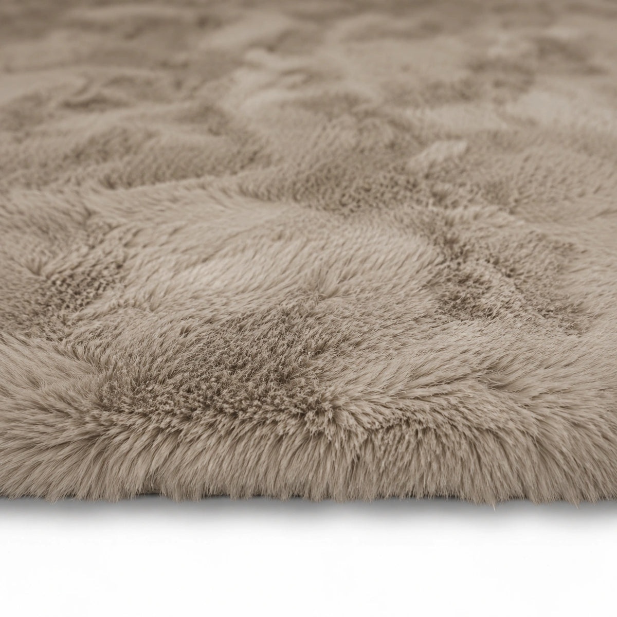 Tapis à poils long ultra-doux Taupe Clair