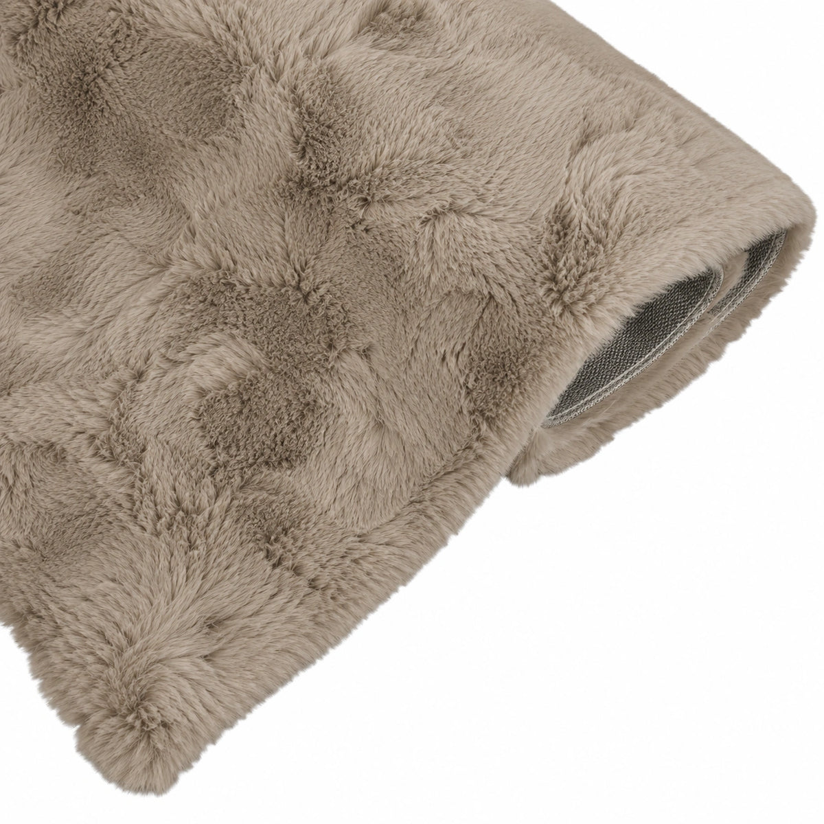 Tapis à poils long ultra-doux Taupe Clair