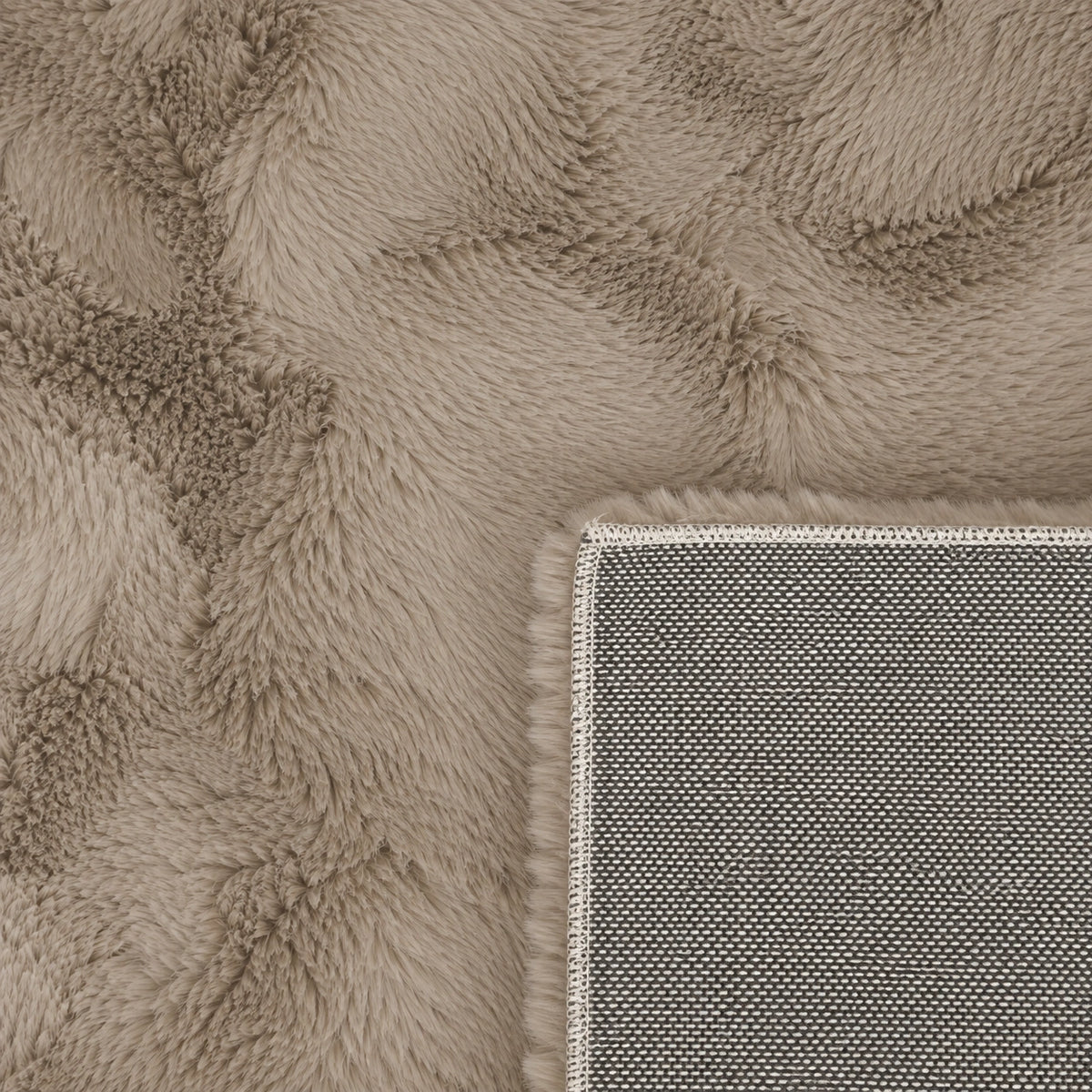 Tapis à poils long ultra-doux Taupe Clair