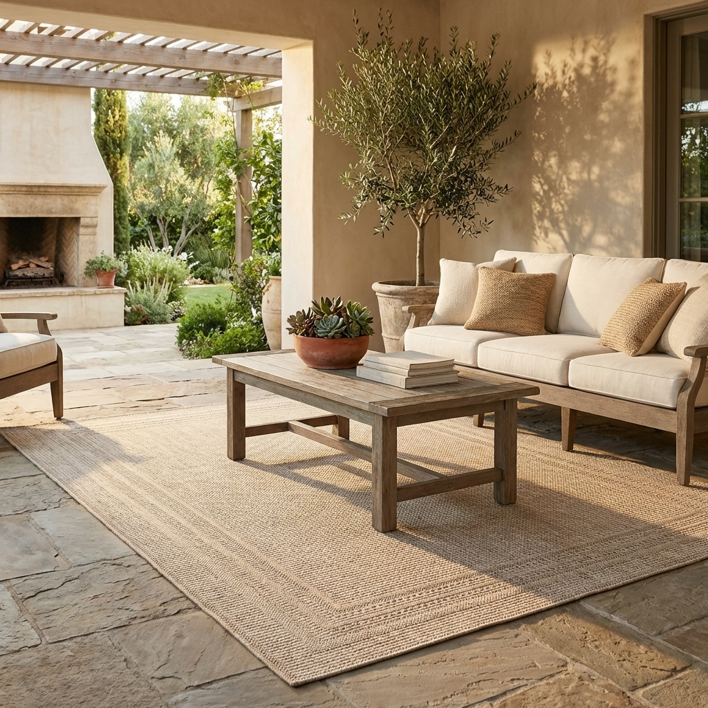 Tapis extérieur et intérieur Beige