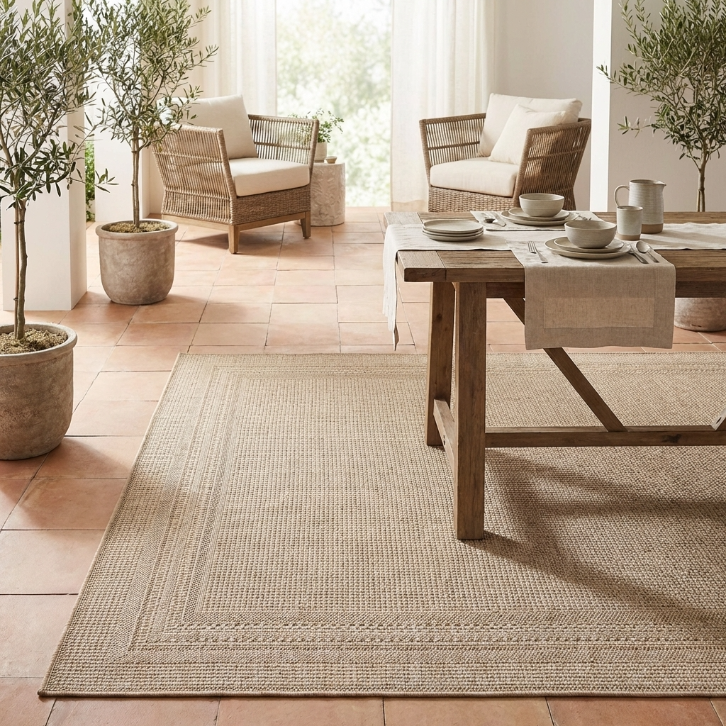 Tapis extérieur et intérieur Beige