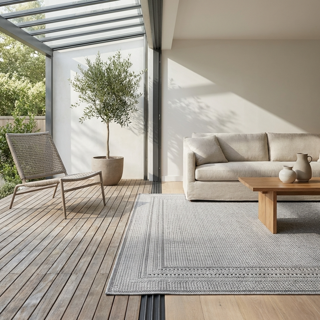 Tapis extérieur et intérieur Gris