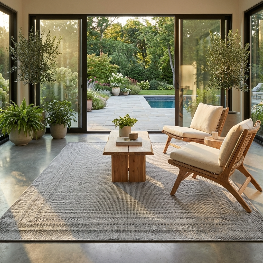 Tapis extérieur et intérieur Gris