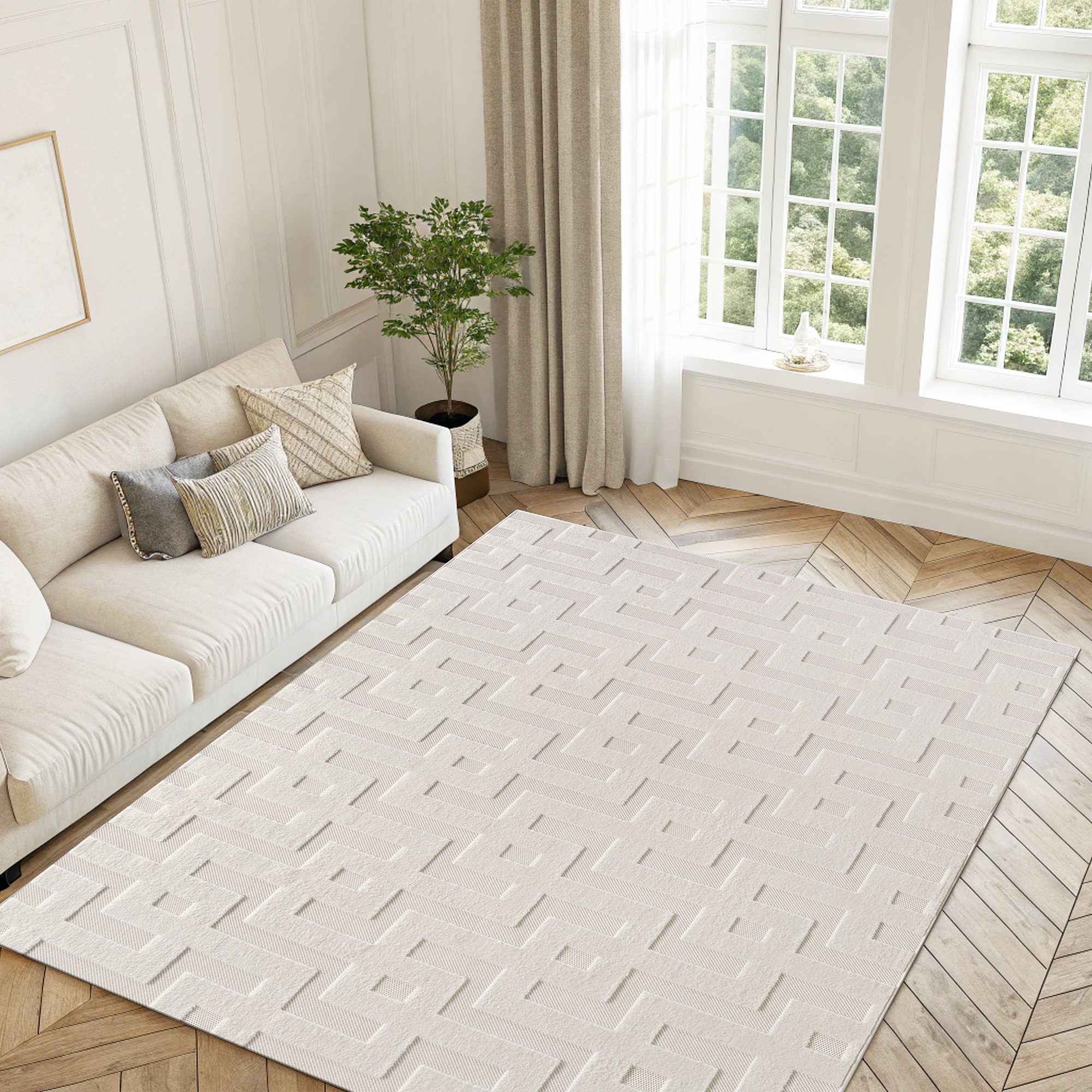 Tapis Scandinave à motifs en relief VADSO – STUDIO DECO