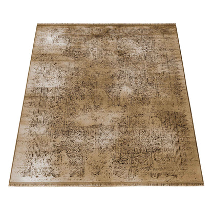 Tapis Vintage Oriental Aspect Viscose Cuivre