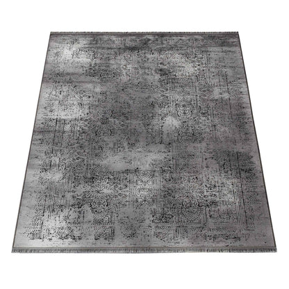 Tapis Vintage Oriental Aspect Viscose Gris