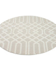 Tapis rond à motifs Géométrique Beige – STUDIO DECO