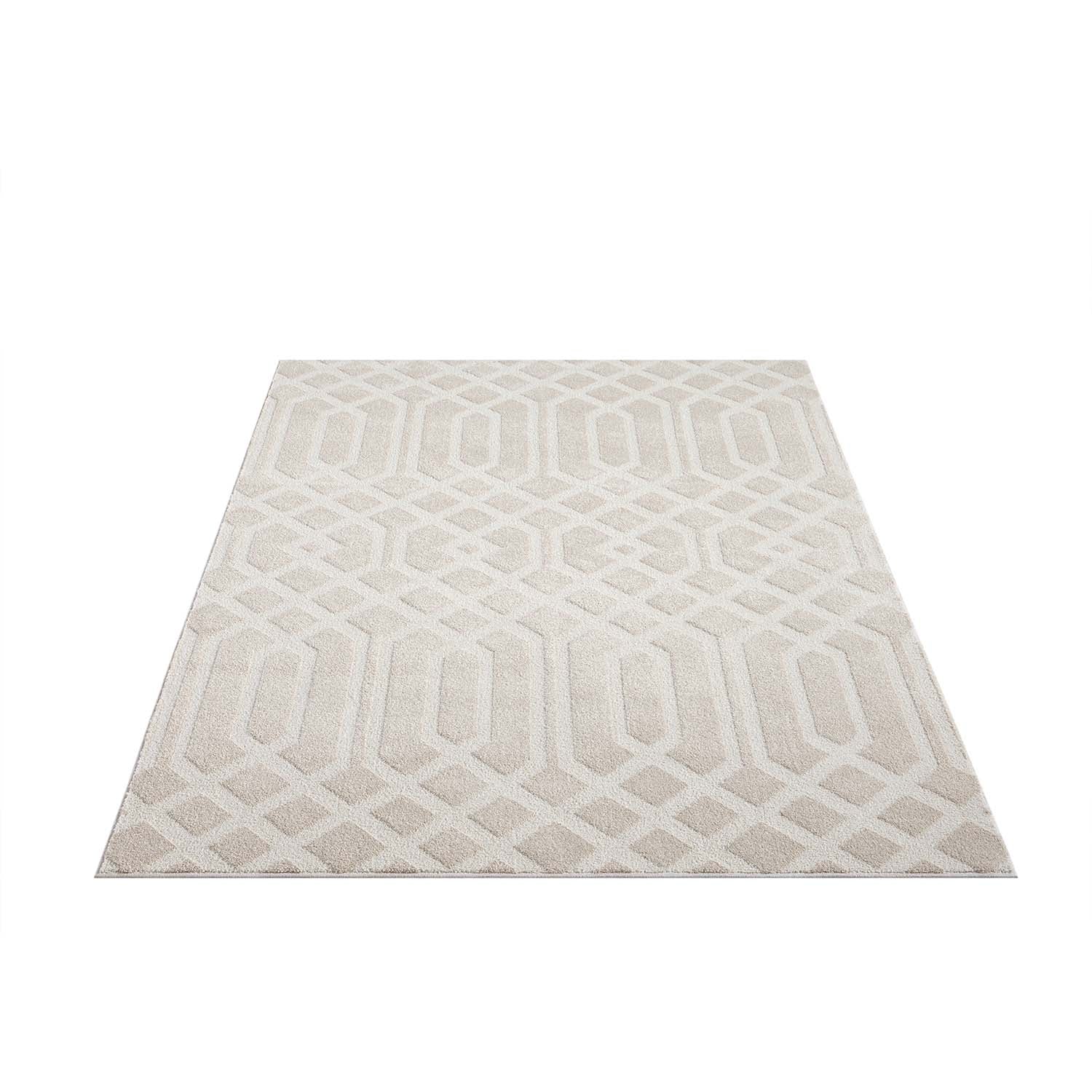 Tapis à motifs Géométrique Beige – STUDIO DECO
