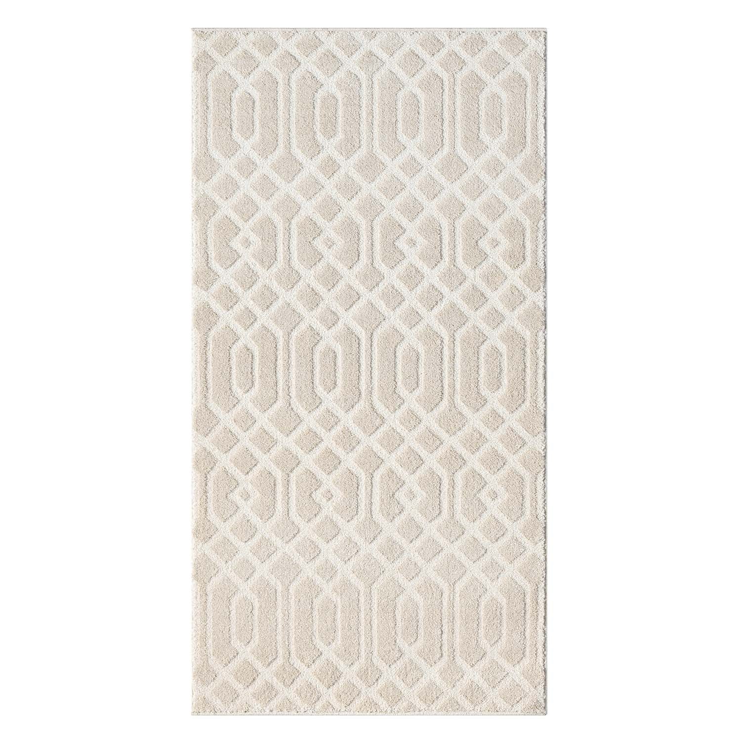 Tapis de couloir à motifs Géométrique Beige – STUDIO DECO