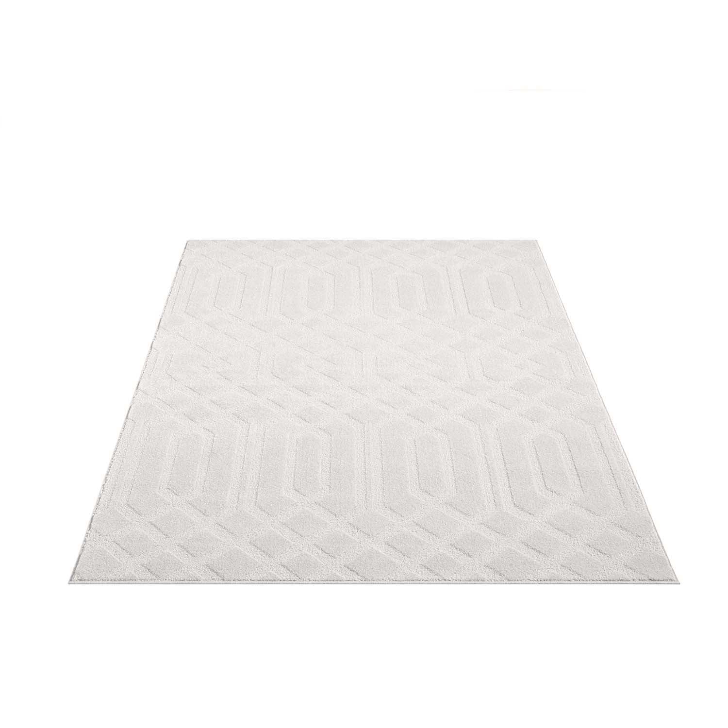 Tapis à motifs Ton sur Ton Géométrique Crème – STUDIO DECO