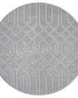 Tapis Rond à motifs Ton sur Ton Géométrique Gris – STUDIO DECO