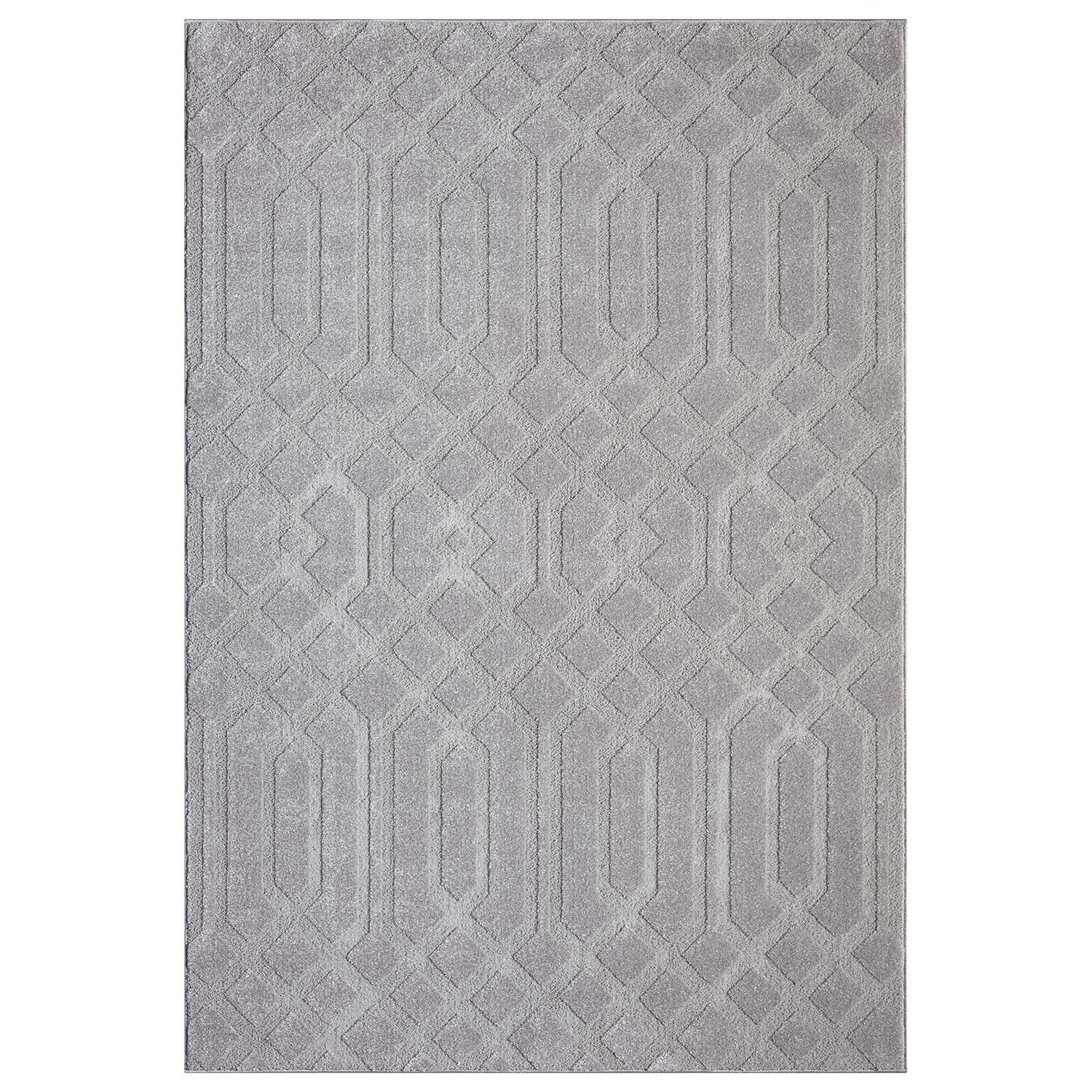 Tapis à motifs Ton sur Ton Géométrique Gris – STUDIO DECO