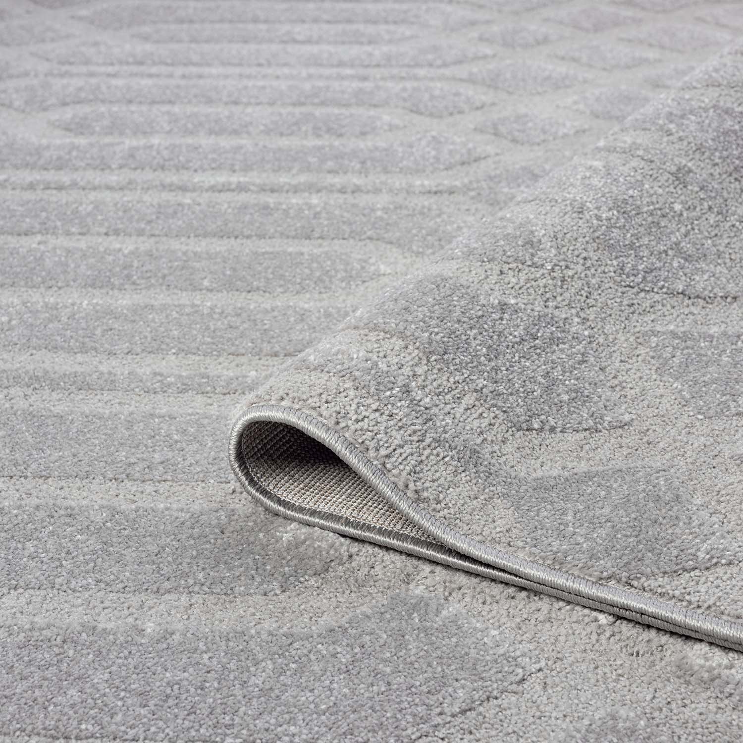 Tapis à motifs Ton sur Ton Géométrique Gris – STUDIO DECO