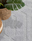 Tapis à motifs Ton sur Ton Géométrique Gris – STUDIO DECO