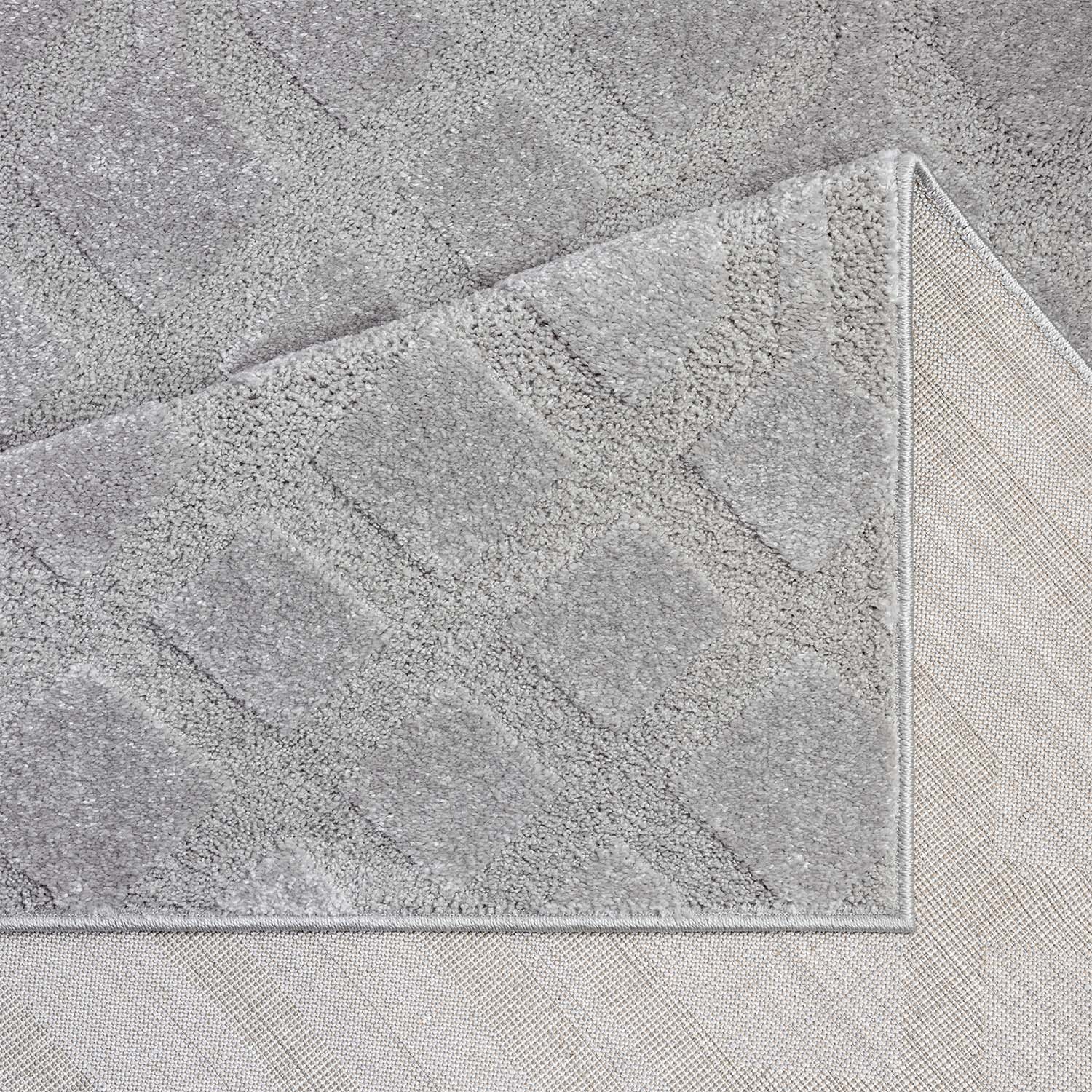 Tapis à motifs Ton sur Ton Géométrique Gris – STUDIO DECO