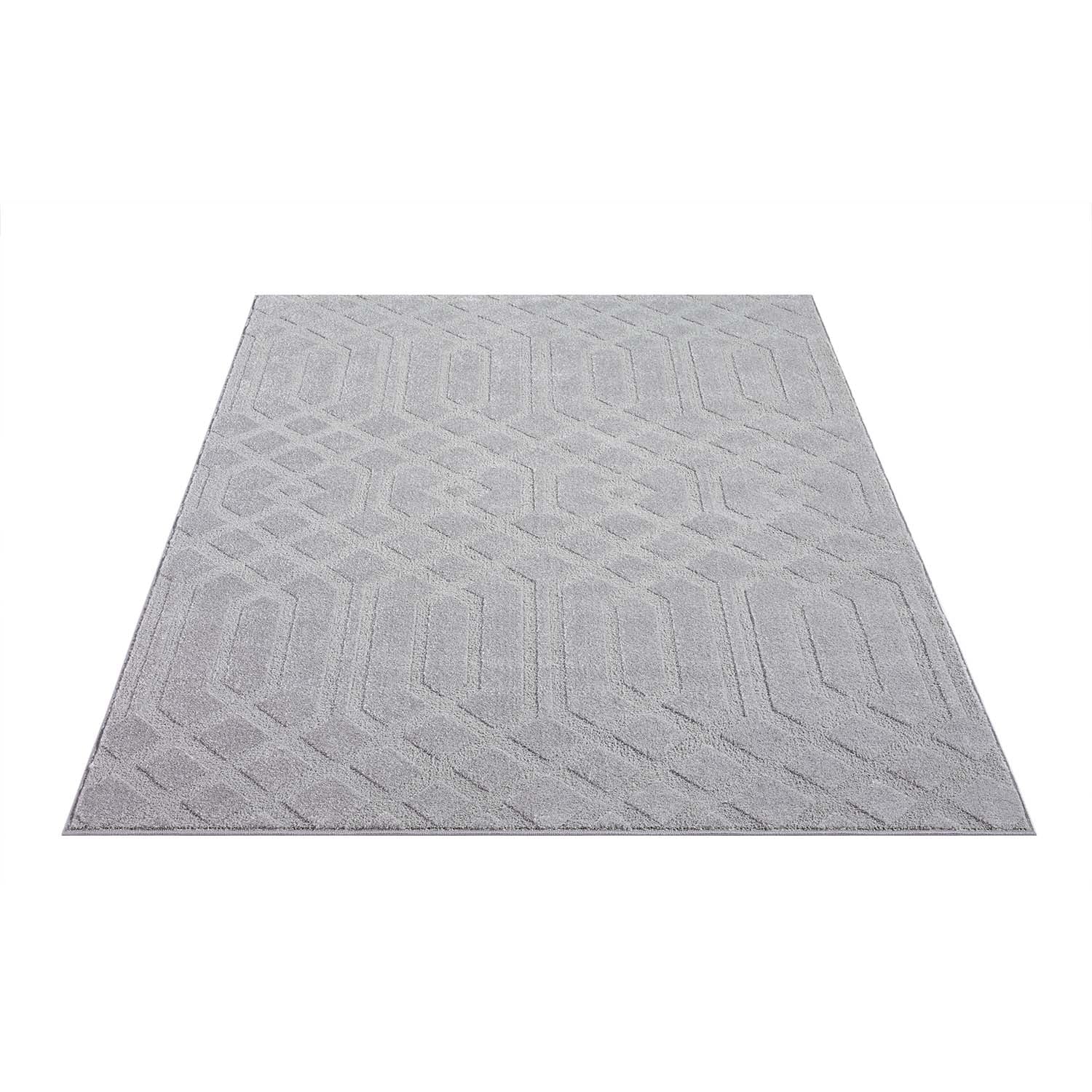 Tapis à motifs Ton sur Ton Géométrique Gris – STUDIO DECO