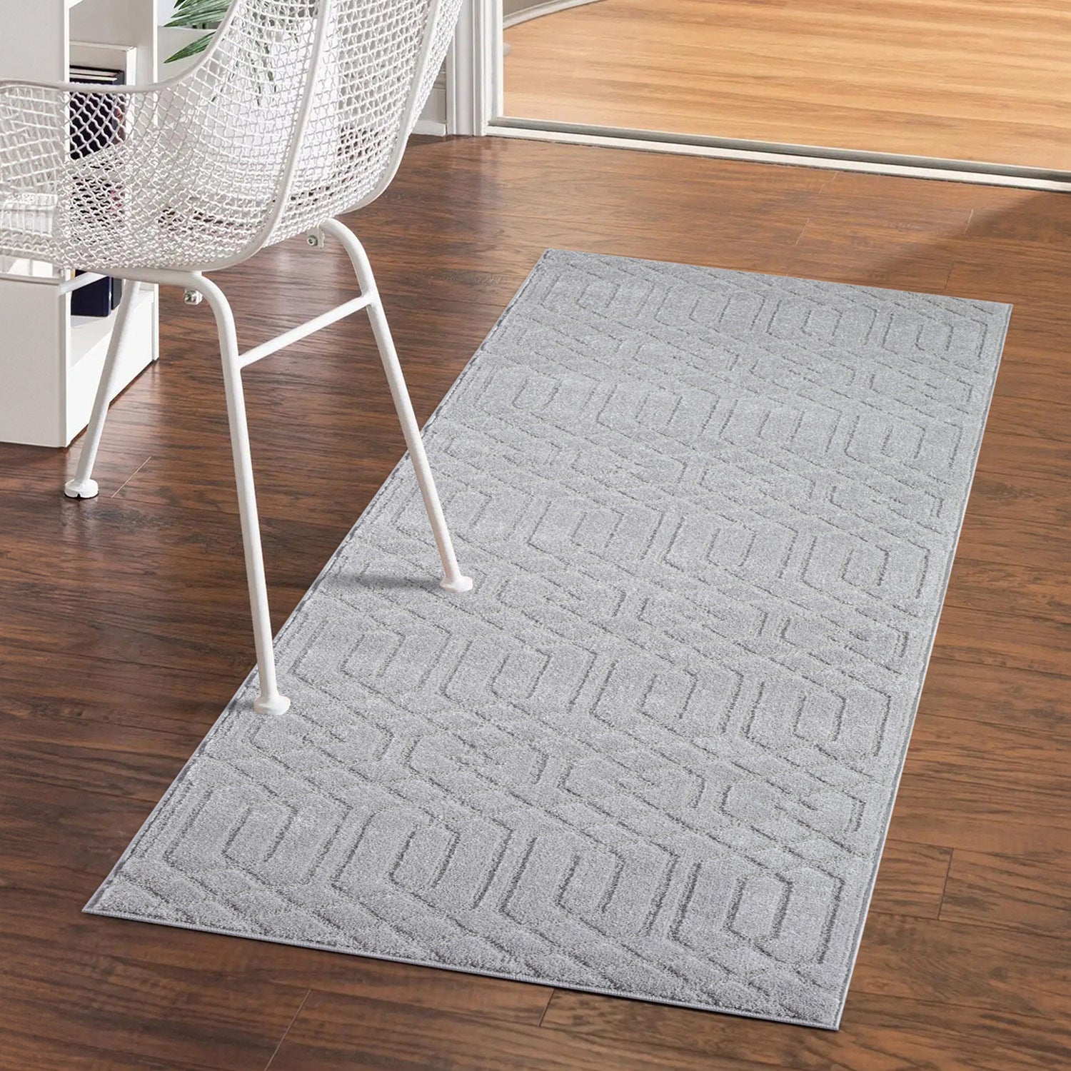 Tapis de couloir à motifs Géométrique Gris – STUDIO DECO