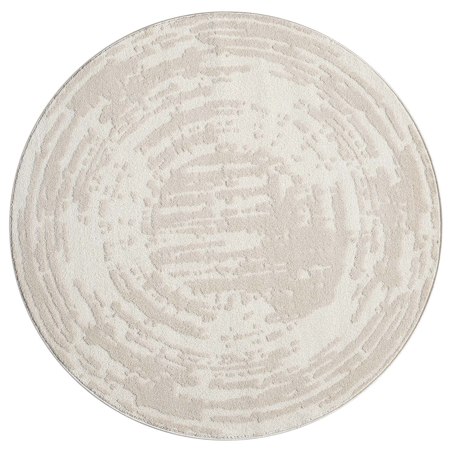 Tapis rond à motifs Abstrait - Beige – STUDIO DECO