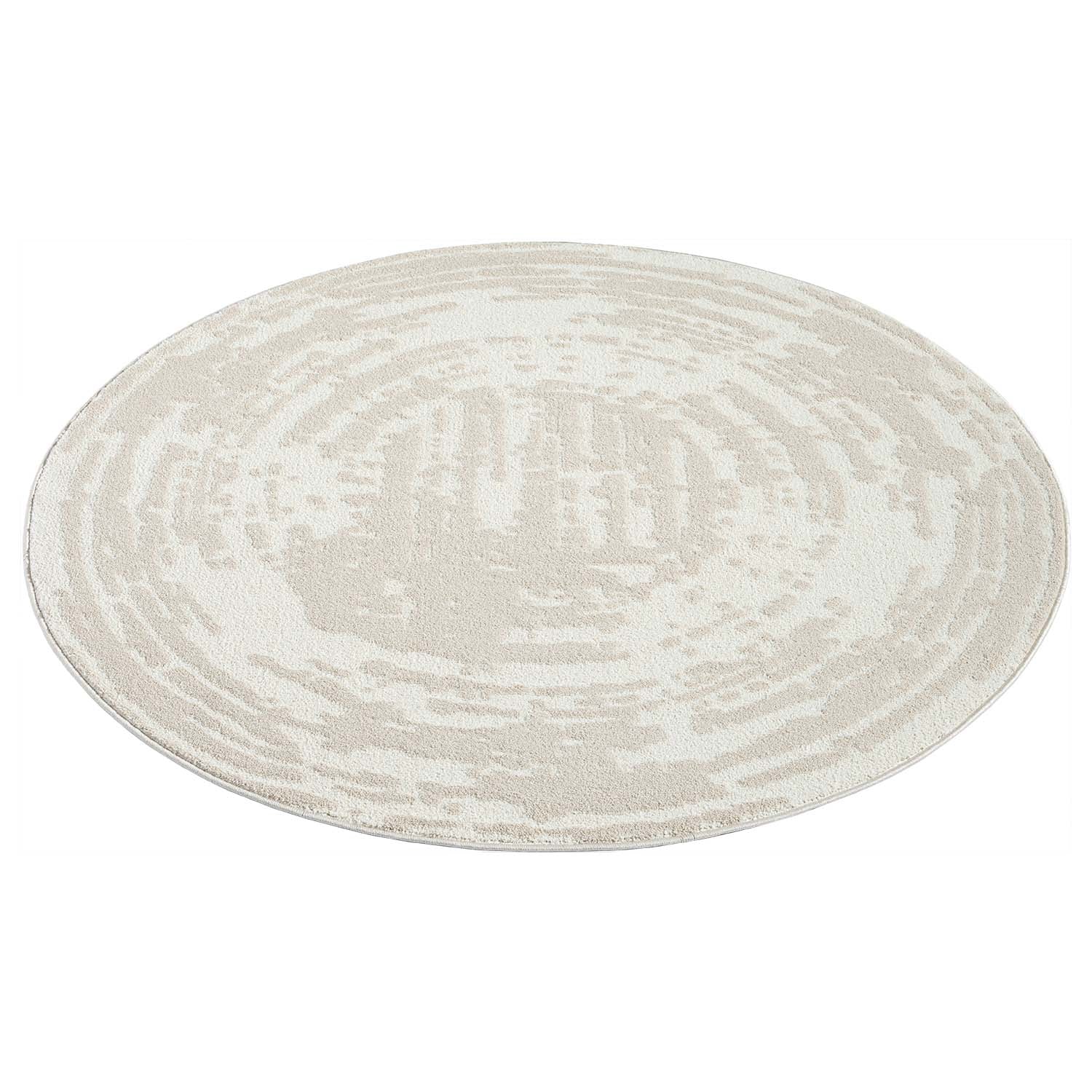 Tapis rond à motifs Abstrait - Beige – STUDIO DECO