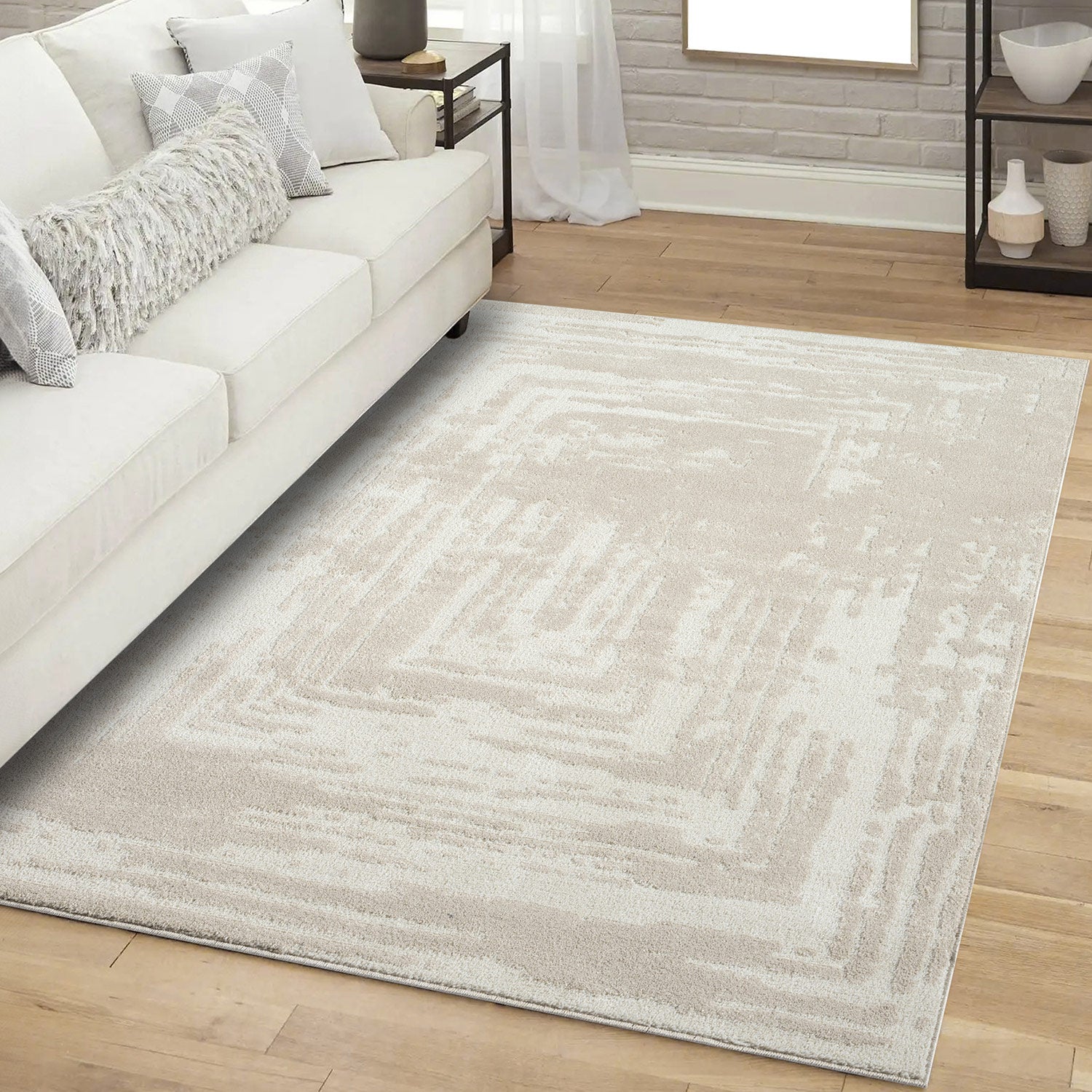Tapis à motifs Abstrait - Beige – STUDIO DECO