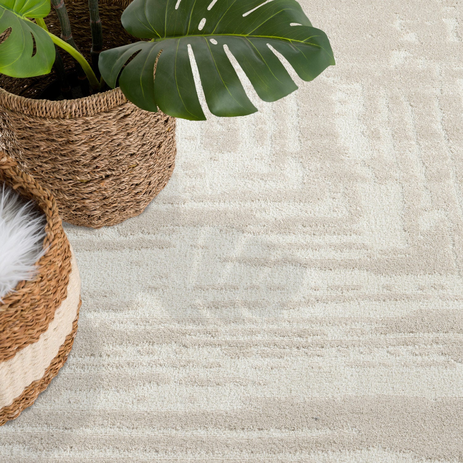 Tapis de couloir à motifs Abstrait - Beige – STUDIO DECO