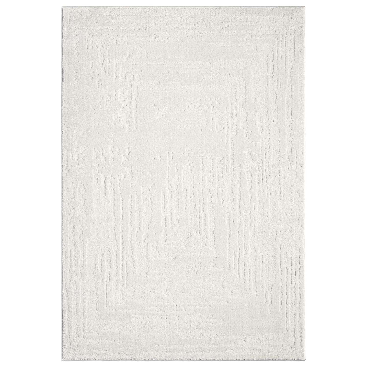Tapis à motifs Ton sur Ton Abstrait Crème – STUDIO DECO