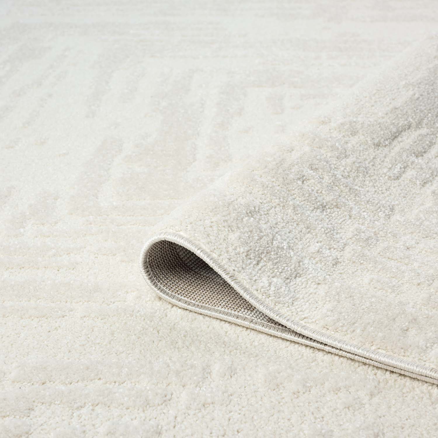 Tapis à motifs Ton sur Ton Abstrait Crème – STUDIO DECO