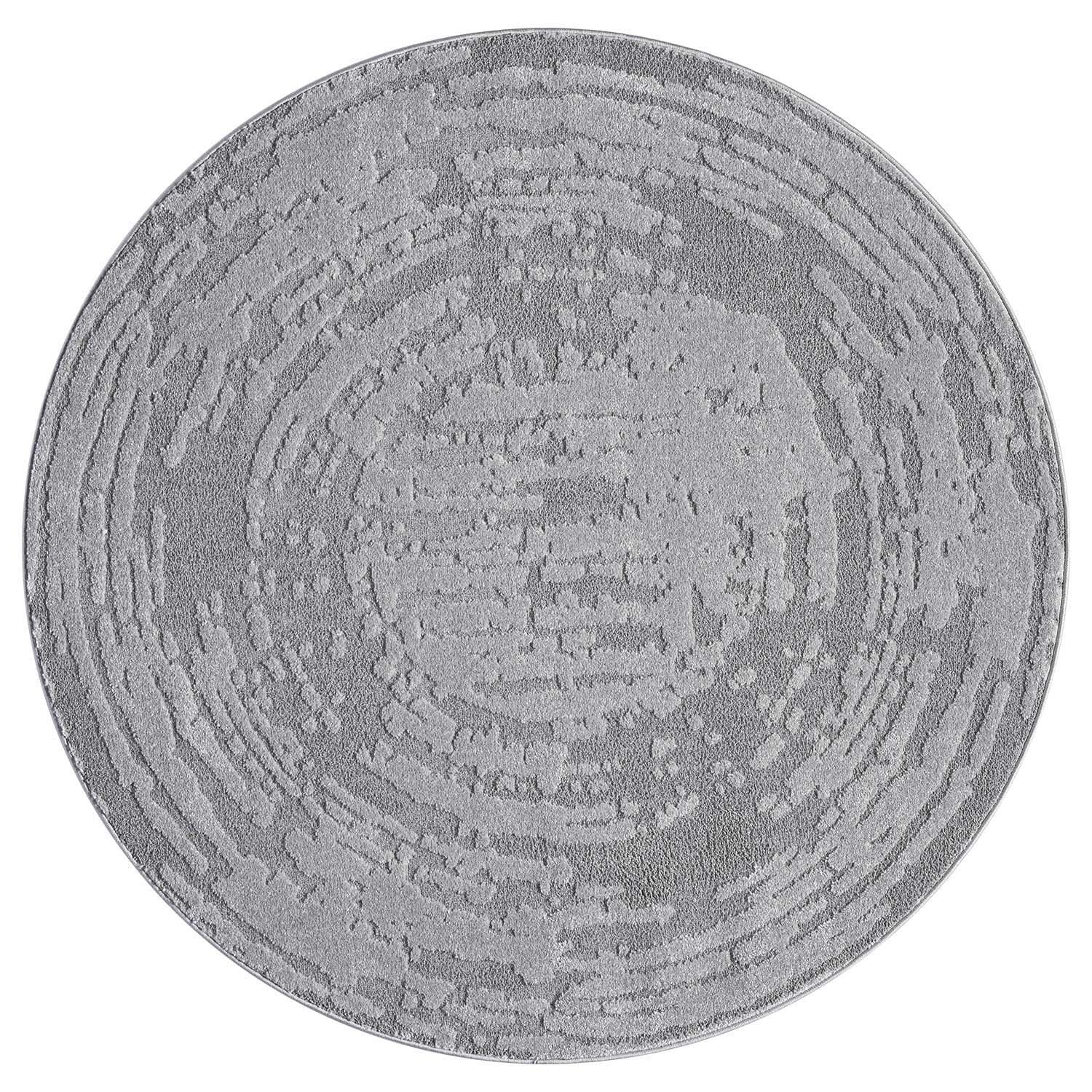 Tapis Rond à motifs Ton sur Ton Abstrait Gris – STUDIO DECO
