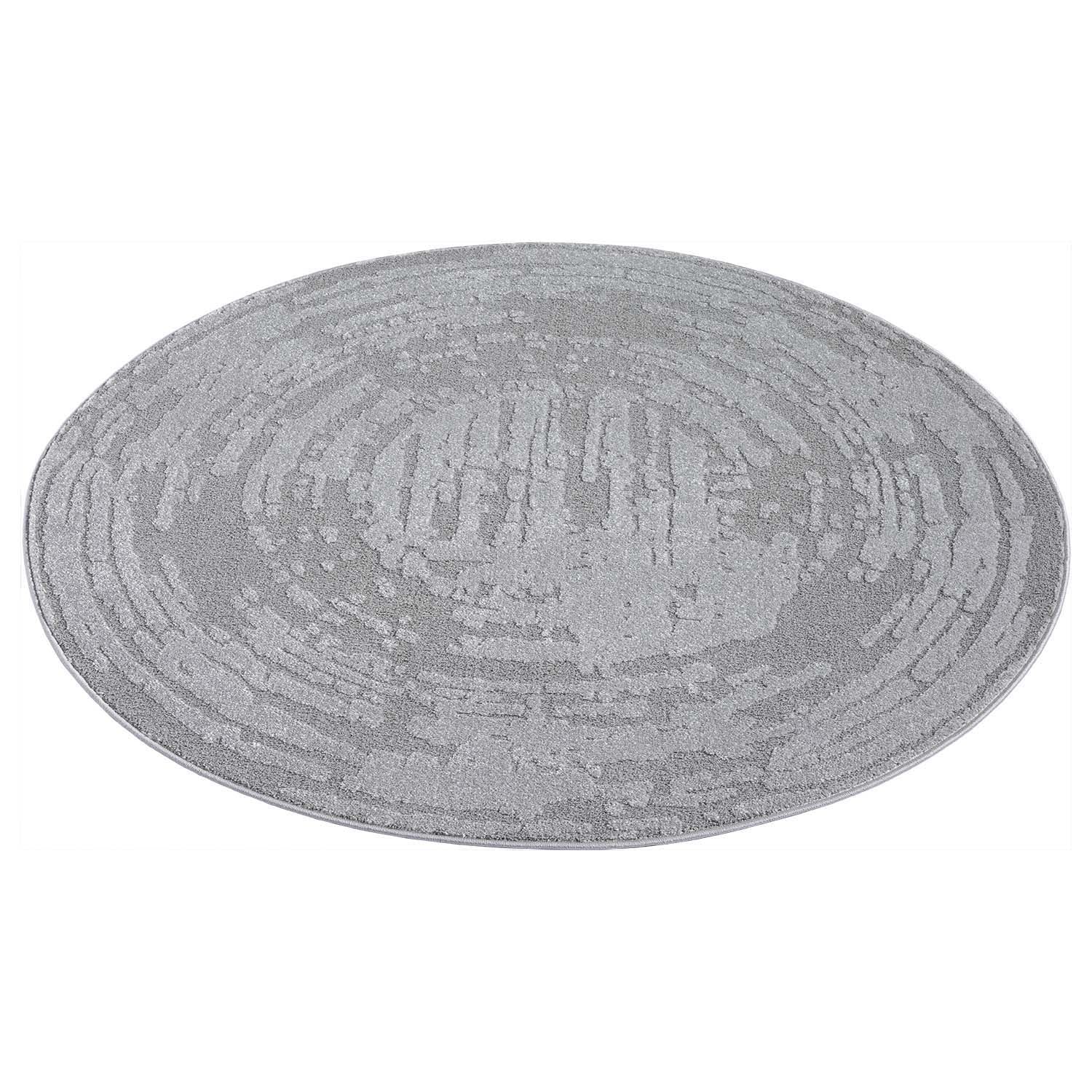 Tapis Rond à motifs Ton sur Ton Abstrait Gris – STUDIO DECO