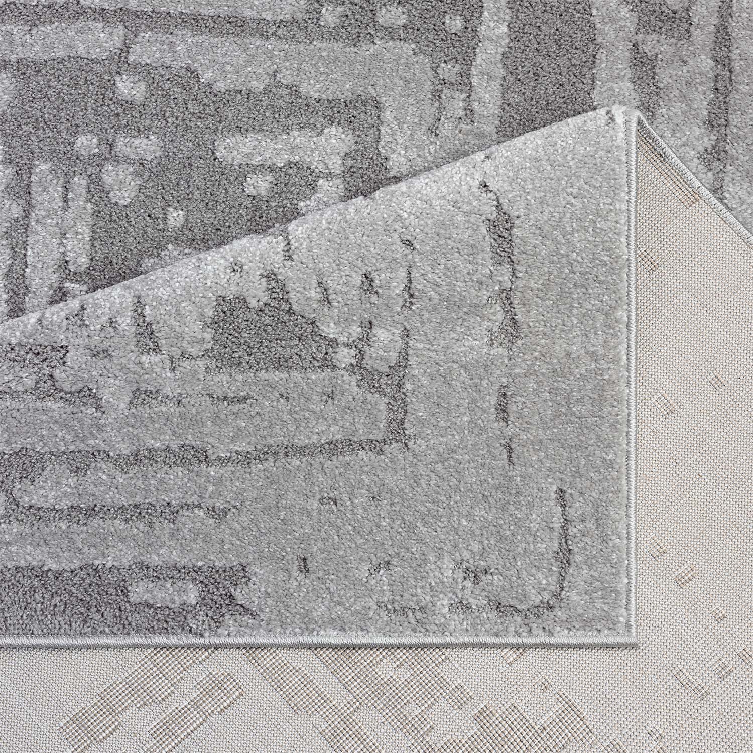 Tapis à motifs Ton sur Ton Abstrait Gris – STUDIO DECO