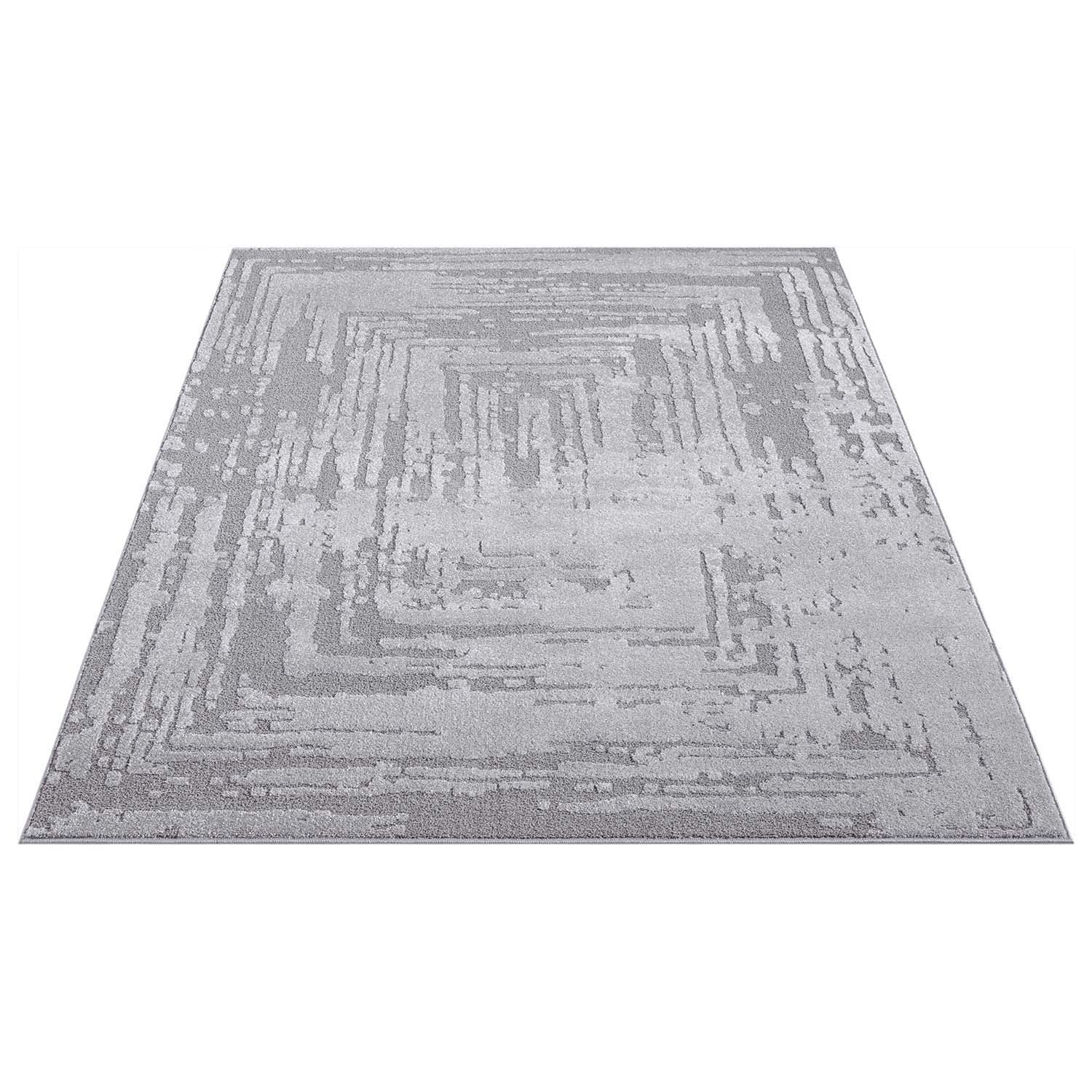 Tapis à motifs Ton sur Ton Abstrait Gris – STUDIO DECO