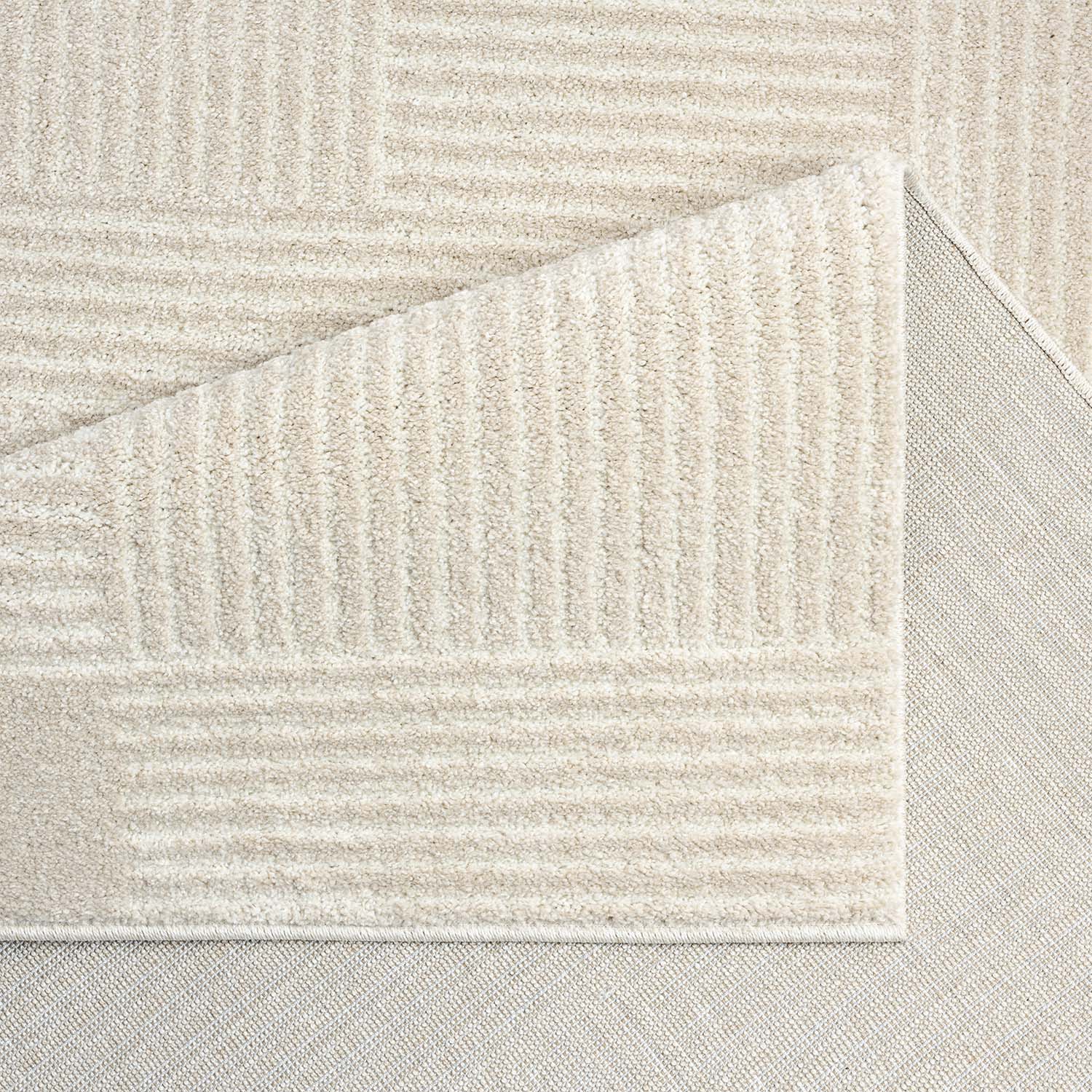 Tapis de couloir à motifs Lignes - Beige – STUDIO DECO